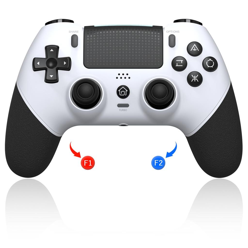 Sungale PS4 Controller 2025 Upgraded with Back Bluetooth Macro 1000mAh Compatible with Headphone Hole PC 16 Hours of Continuous Japanese Instruction