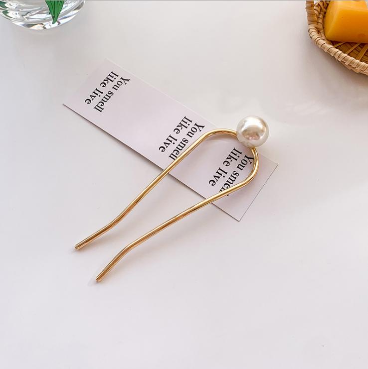 Koreanische Metall Haarstäbe Damen Haarnadeln Elegant Schlicht Einfarbig Haarspangen Mädchen Haarstäbe Haarschmuck Haarnadel Neu