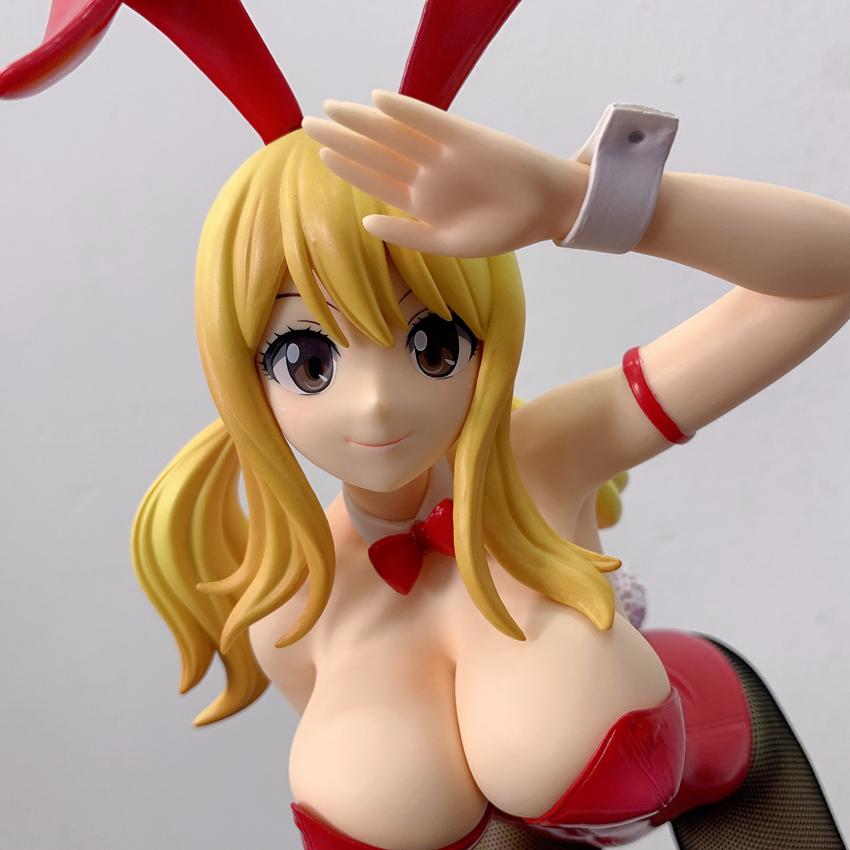 41CM FAIRY TAIL B-STYLE Lucy Heartfilia Bunny ver girl figure hard PVC Game Statue Anime Model Action Adult Doll toys gifts