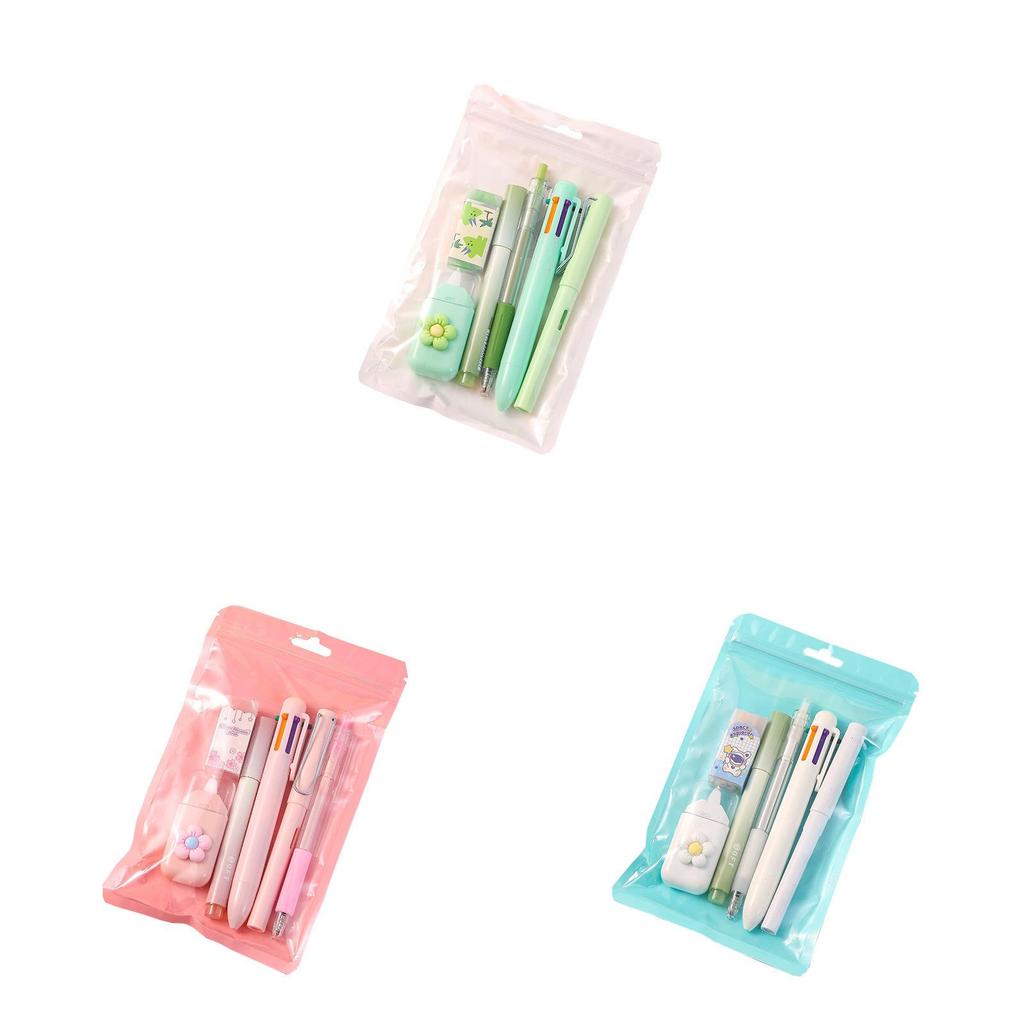 Student Stationery Set Gift Pack With 6 Colorful Items For Back To School Celebration