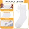 1/6 Pairs Lace Ruffle Crew Socks For Women,Cotton Cute Princess Ankle Dress Lace Socks For Women Girls