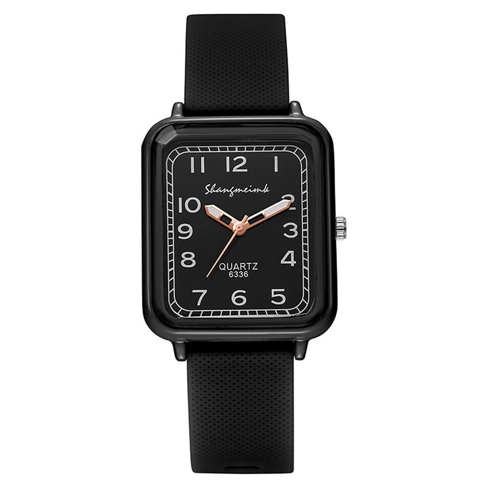 

Женские модные кожаные часы One Size чёрный