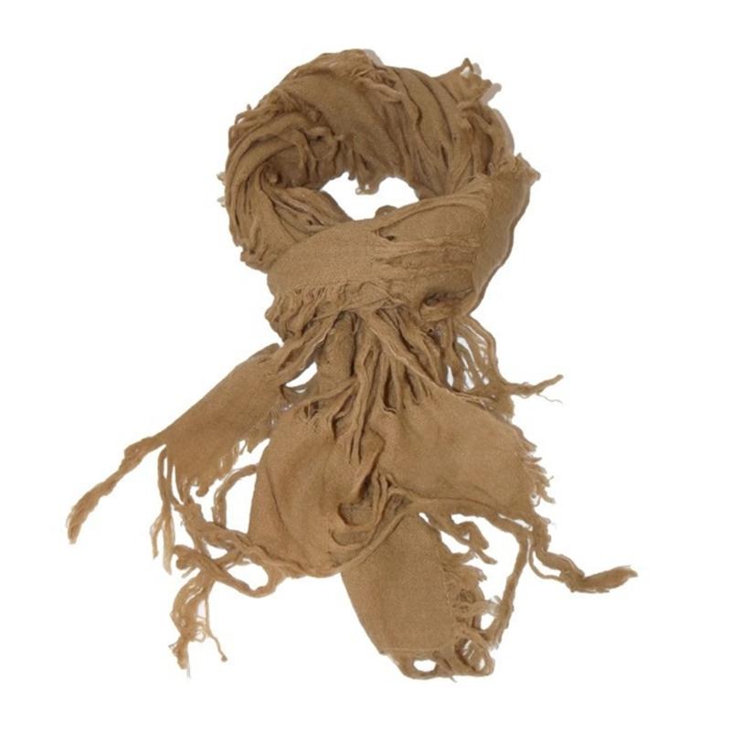 

Vintage Wool Scarf Distressed Ragged Neck Scarf for Women Men Unisex Neck Warmer for Winter Outdoor Fashion Neckwear жовтий