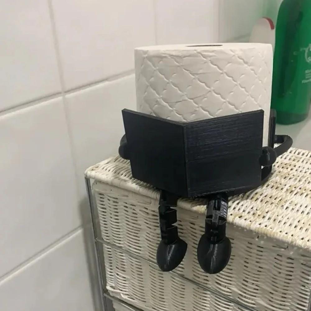 Novelty 3D Printed Tissue Holder Reading Partner Tissue Container Tissue Roll Dispenser Restroom