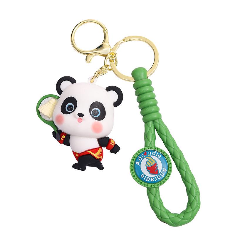 Exquisite Sports Panda Keychain Charm: Doll Pendant & Bag Accessory