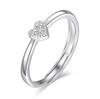 Copper Ring Classics Heart Zircon For Women Wedding Engagement Jewelry Accessories Fashion High Quality Gift