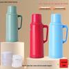 Large Capacity Insulated Thermos Flask with Traditional Design and Durable Plastic Shell, Ideal for Home and Dorm Use.
