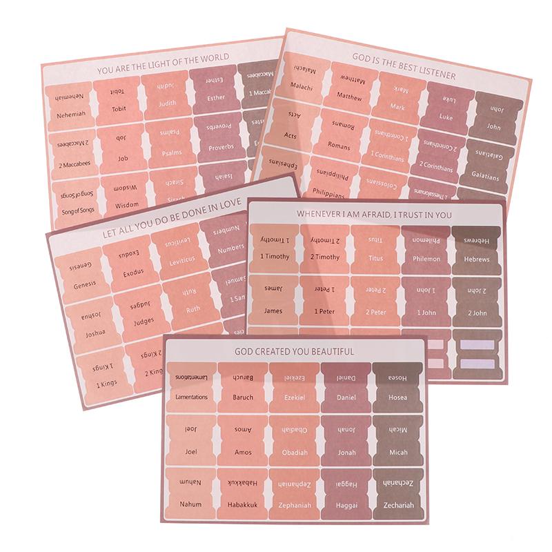 Mr. Pen- Bible Tabs 5 Tabs Boho Theme Laminated Bible Tabs For Women And Men Bible Tabs For Study Bible Bible Index Tabs