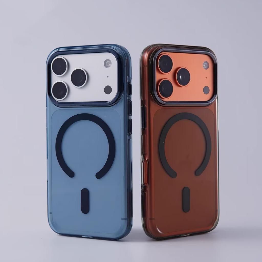 Luxury Matte Armor Shockproof Clear Case For iPhone 17 Air 16 15 14 13 12 Pro Max Plus For Magsafe Wireless Charge Hard PC Cover