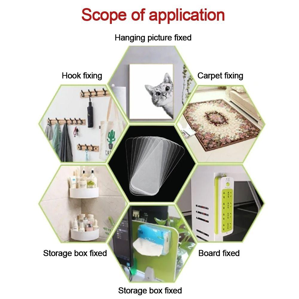 60Pcs Waterproof Nano Wall Stickers PVC Transparent Wall Sticker  Home Supply