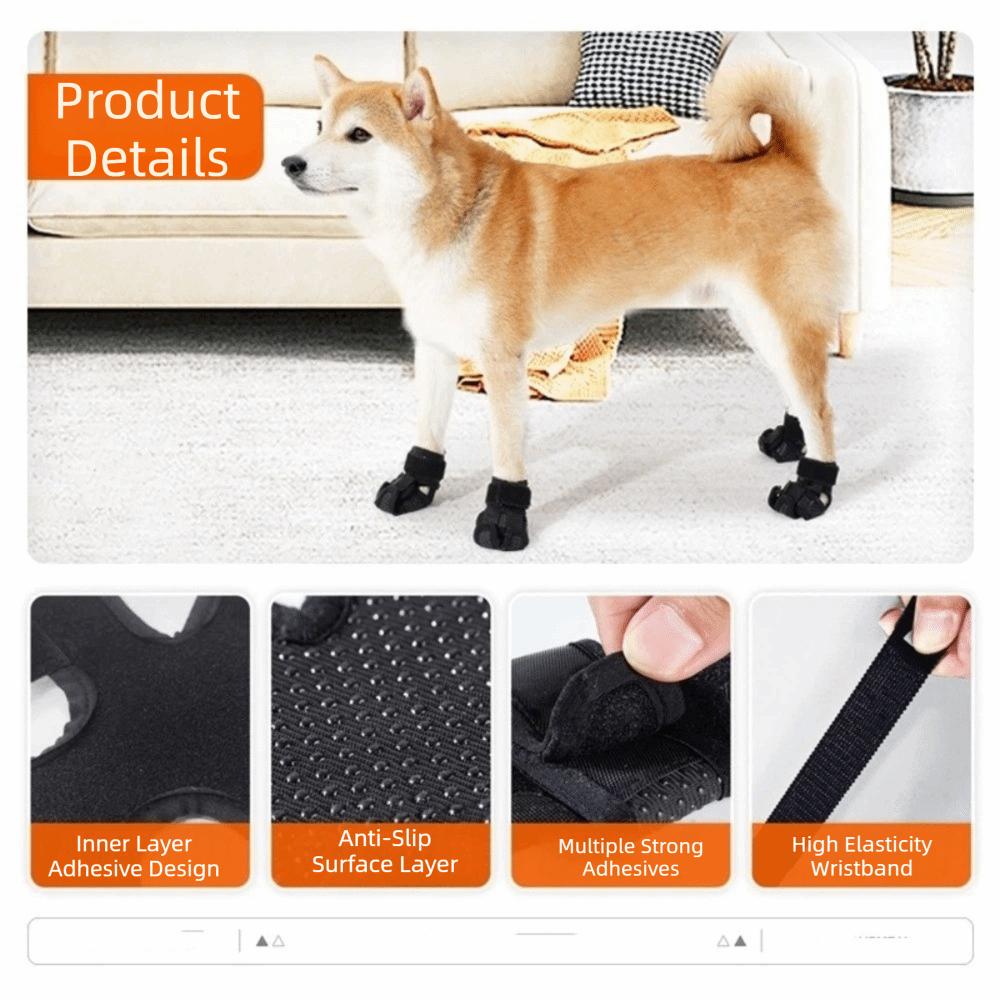 4pcs/set Adjustable Pet Foot Covers Comfortable Paw Protectors Dog Booties Socks  Activities