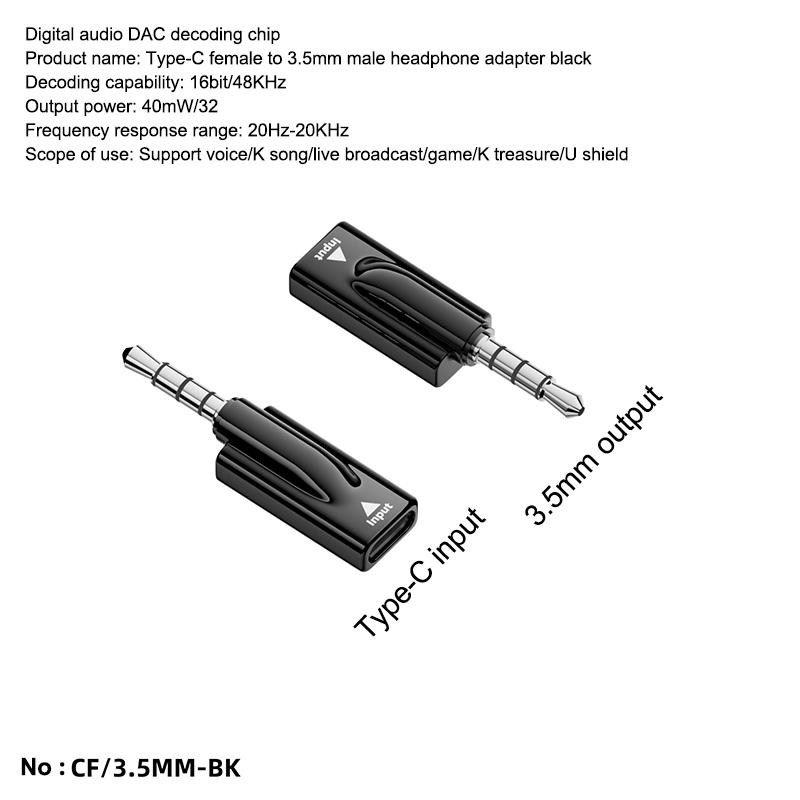 Adaptador de Áudio Auxiliar Tipo C Fêmea para 3.5mm Macho Conversor de Fone de Ouvido para CD Player Áudio Carro Aux Para iPhone 17 16 Samsung Laptop