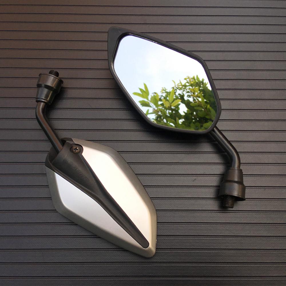 2Pcs/Pair Motorcycle Mirror Scooter E-Bike Rearview Mirrors Electrombile Back Side Convex Mirror 10mm Carbon Fiber