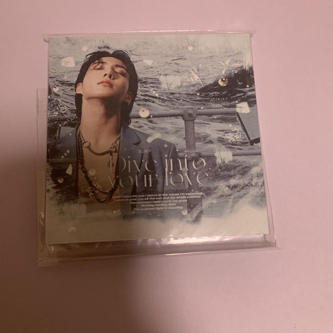 

[Б/У] Маленький блокнот для заметок BTS Чонгука, 50 листов в блокноте, корейский производитель, товары