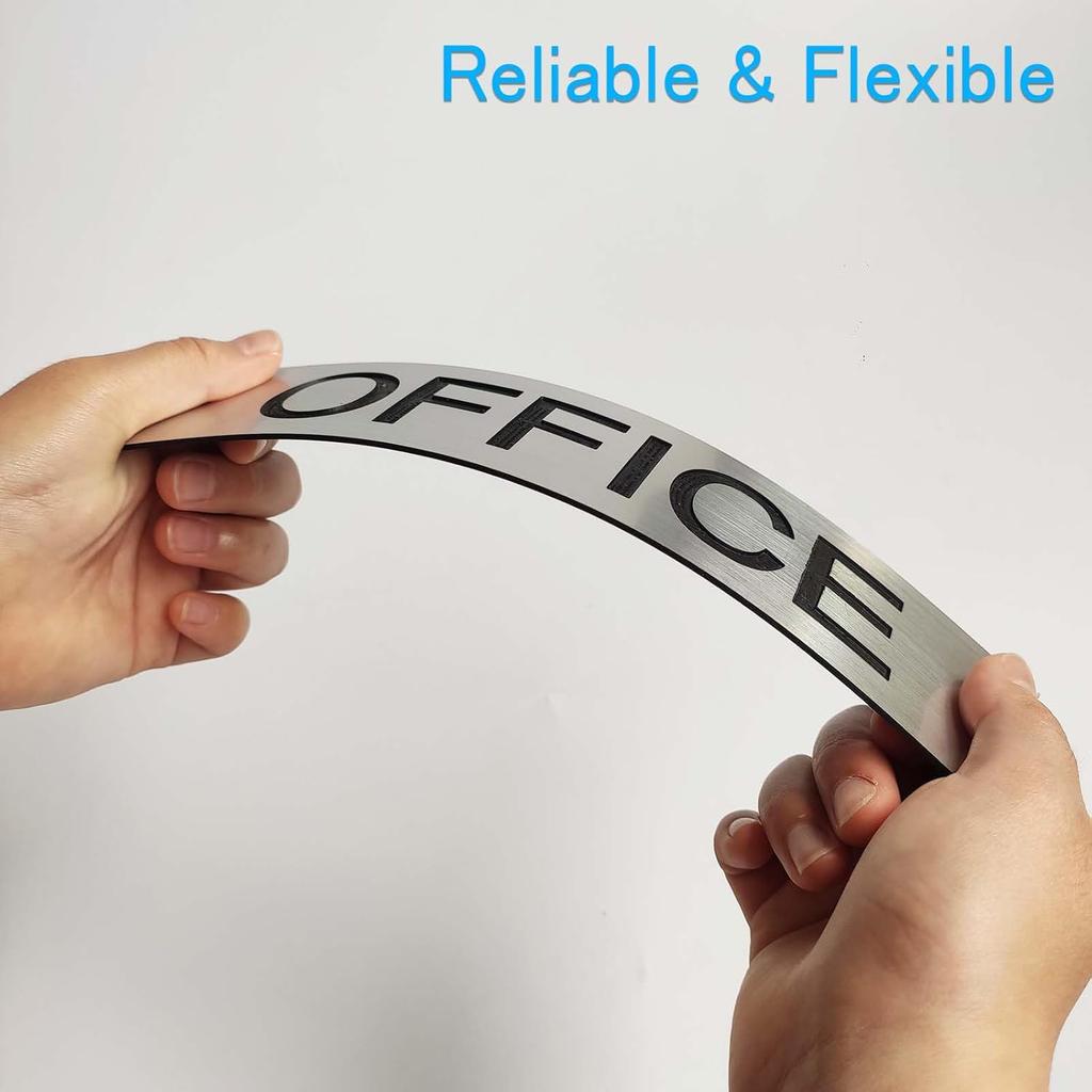 Office Sign, Plastic Plate Sign for Business Room, Easy Tallation Door or Wall, 8.5x2 Inch