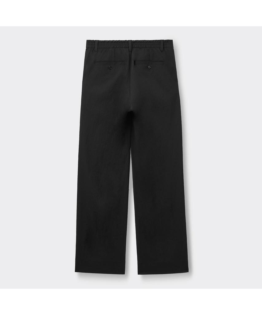 Keoseuuteommellou [Essentials] Black Loose Fit Pleats Setup Pants C9Pam26422Bkx