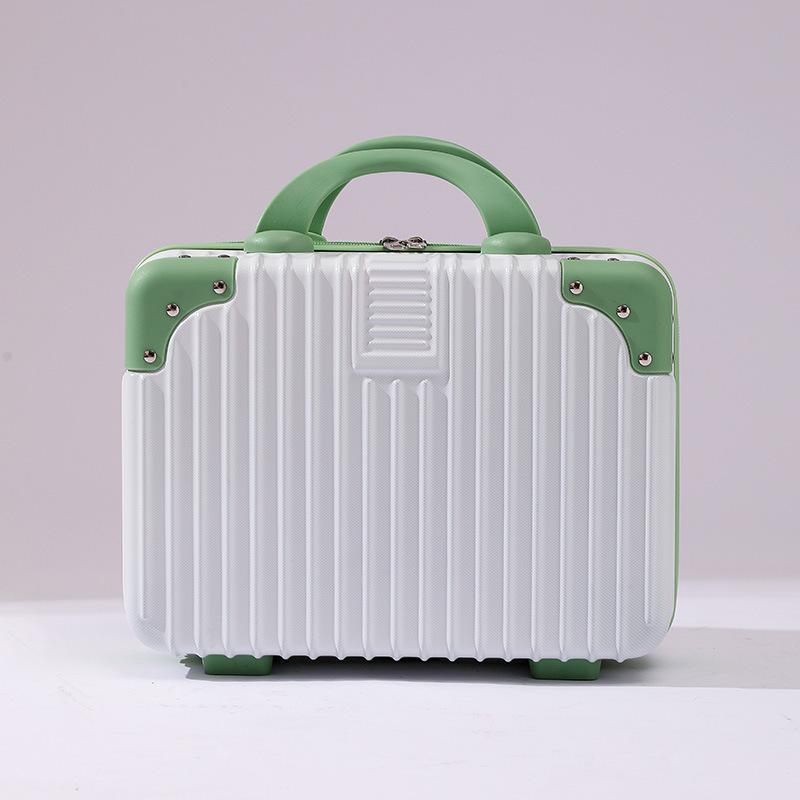 14-Inch Retro Makeup Case: Cute, Portable Travel Storage for Women and Students