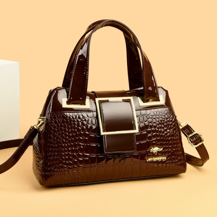 Glossy Boston Handbag One Shoulder Crossbody Women's Bag