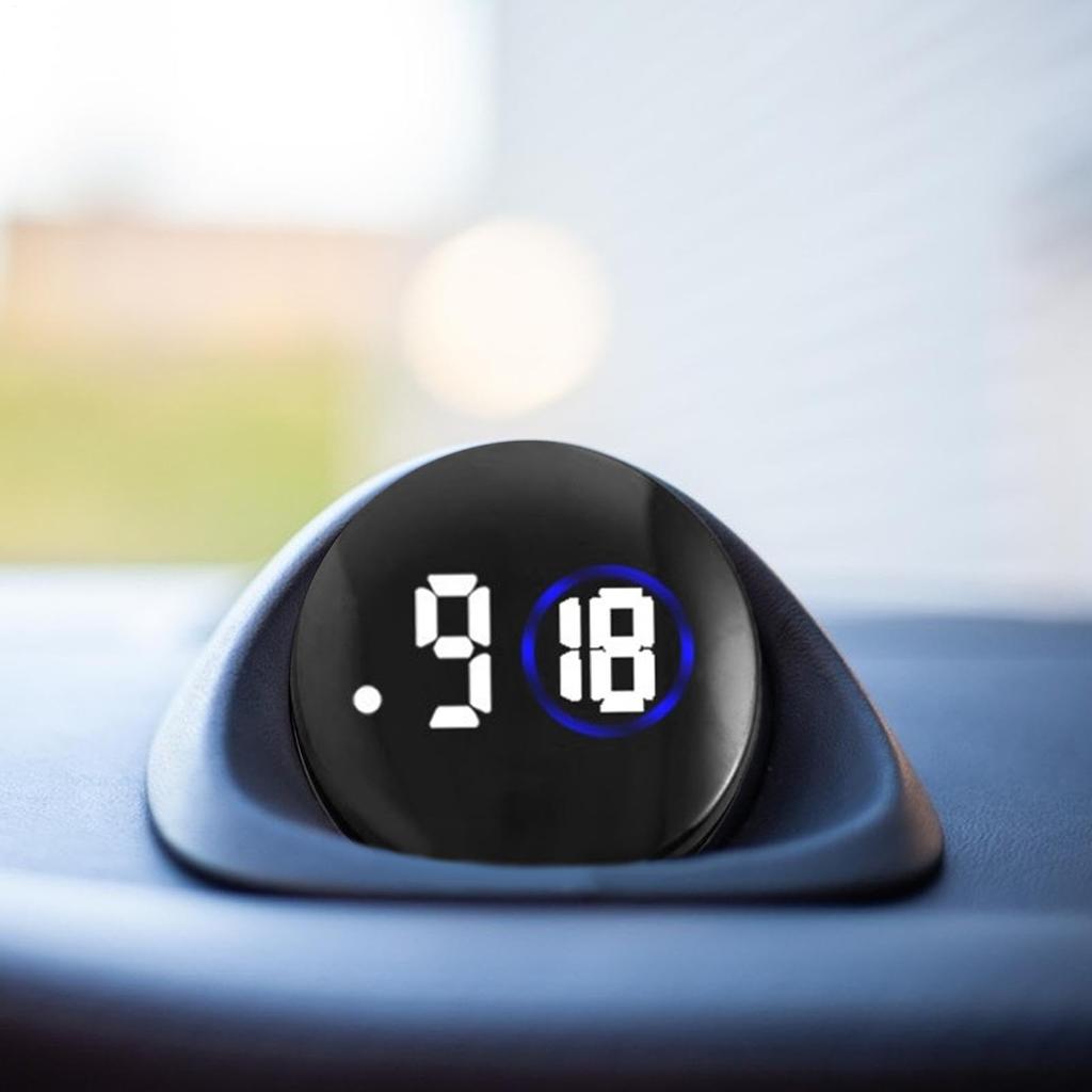 Car Small Clock, Car Dashboard Clock, Luminous Stick-on Clock for