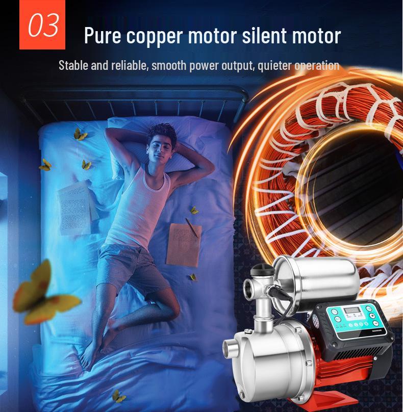 220V Automatic Silent Variable Frequency Household Water Booster & Self-Priming Jet Pump