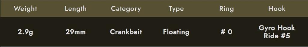 Valkein Haze MD 29mm 2.9 Grams Floating Lure C247 (5477)