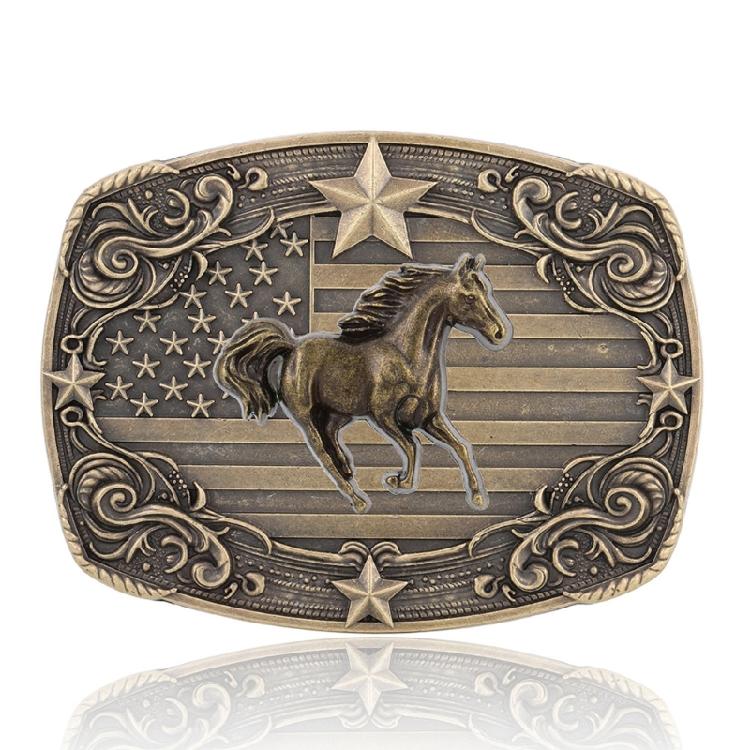 Hipster Retro Pferd Metall Gürtelschnalle Western Schnalle für Ethnische Trendige Jeans DIY Zubehör Ersatz