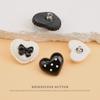 5pcs Black And White Children'S Buttons Baby Clothes Cute Cartoon Resin Love Buttons Sweater Cardigan Jacket Decorative Buttons