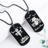 New Pumpkin Scarecrow Cat Military Brand Necklace Halloween Gift Couple Necklace