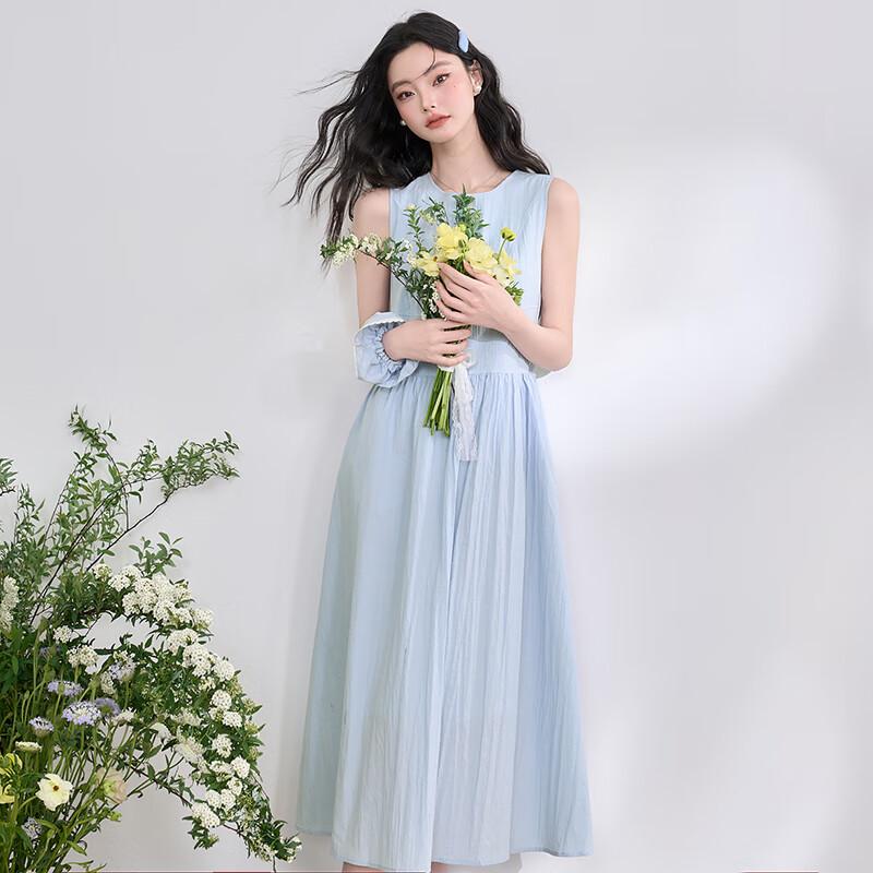 Women's French Style Sleeveless A-line Dress