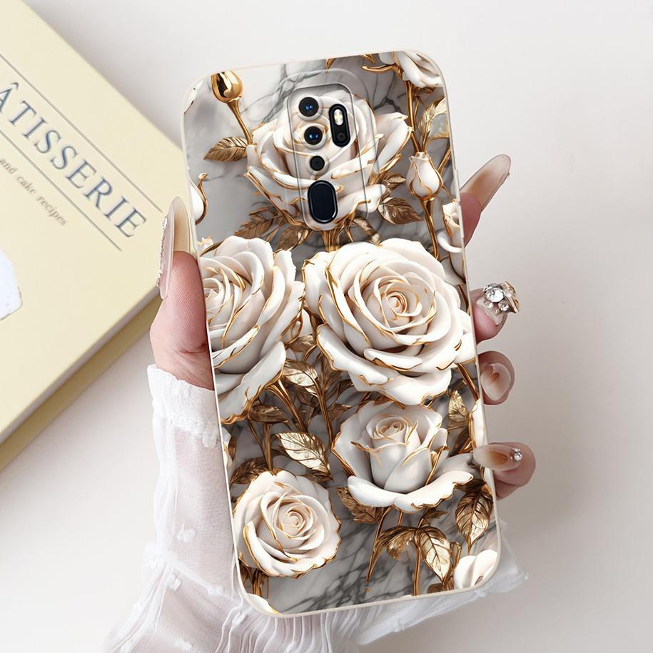 Case For OPPO A9 2020 Cover A5 2020 Coque CPH1937 CPH1959 Capa Fashion Flower Painted Shockproof Bumper For OPPO A11 A11X Fundas