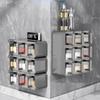 Wall Mount Spice Rack Organizer Sugar Bowl Salt Shaker Seasoning Container Kitchen Supplies Storage Set Spice Boxes storage