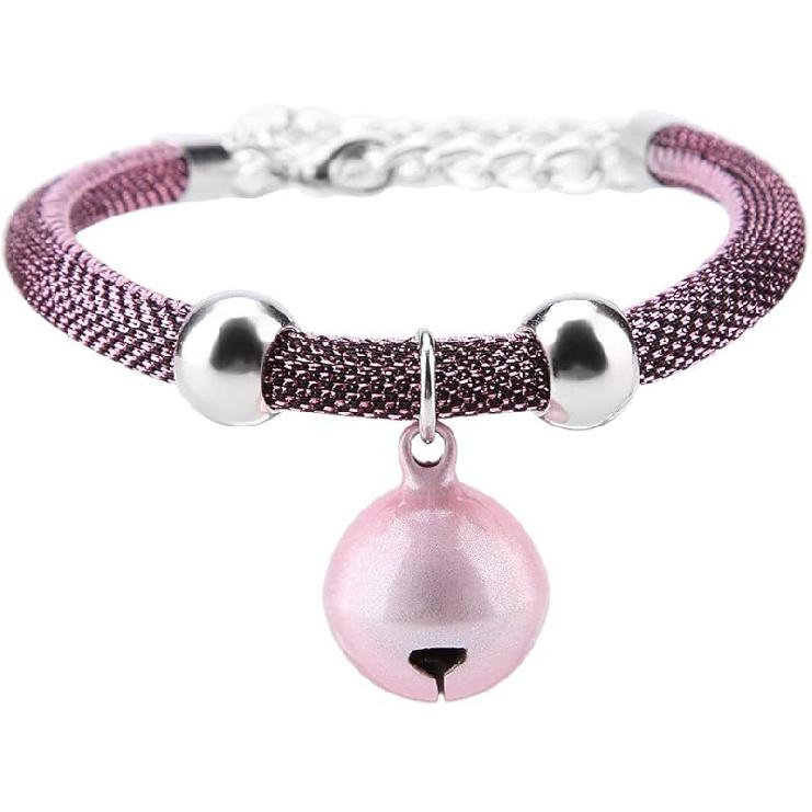 Japanese Pets Cat Collar Adjustable Kitty Kitten Necktie Nylon Necklace Grooming Accessories Pet Supplies with Bell Extension Chain for Wedding Party