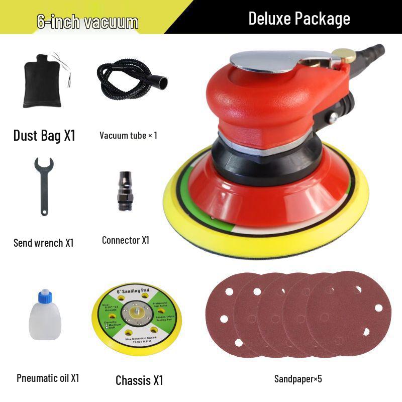 5" & 6" High-Speed Pneumatic Sander and Polisher, Model 313 Handheld Air Grinder