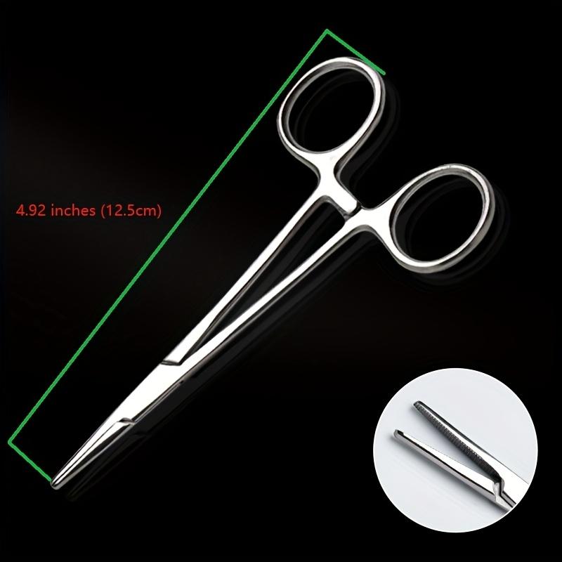 

Прецизійні гемостатичні щипці з нержавіючої сталі - Вигнуті та прямі кінчики, Багатоцільовий інструмент для медичних цілей, шиття, риболовлі, обрізання, видалення кліщів у домашніх тварин Straight