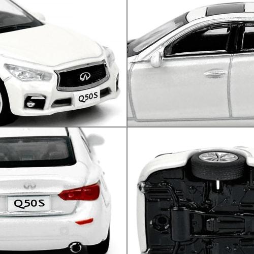 Paudi Model 1/64 Infiniti Q50S Miniature Car Collection, White, Finished Product