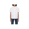 Polo Solid Color Single-Breasted Point Collar Short Sleeve Shirt Men Shirts White 710899536-001