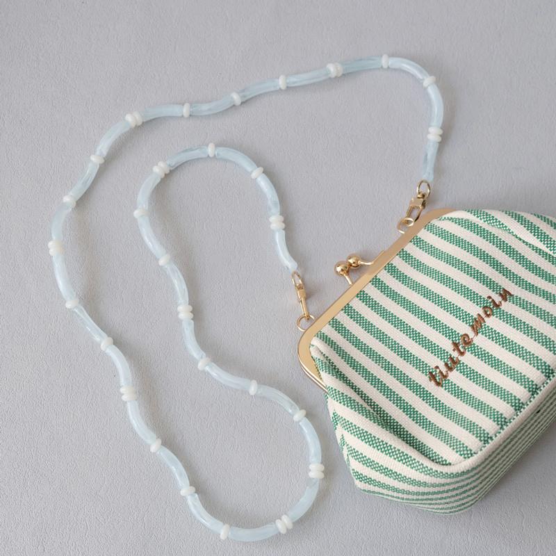 Nouă Modă Femei Geantă Accesoriu Detașabil Vintage Lanțuri Mărgelate Acril Acadea Curea de Lux Femei Eleagnt Mâner de Umăr Lanț