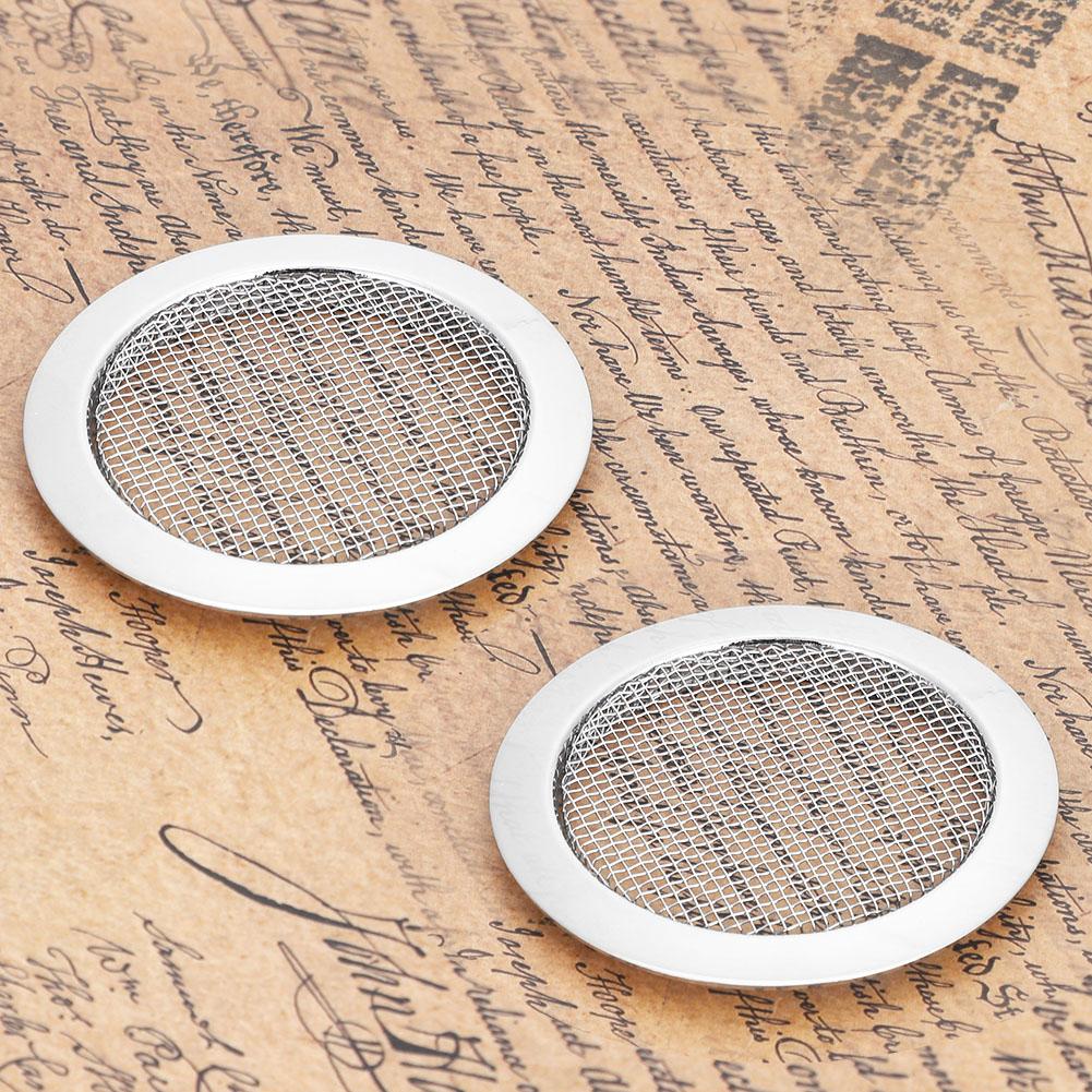 2PCS Resonator Guitar Sound Hole Cover Inserts Screen Metal for Parts(Gold)