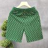 Pantaloncini estivi da uomo, con elastico in vita, coulisse regolabile, pantaloncini casual con tasche, stampa, gamba larga, pantaloncini da spiaggia, streetwear