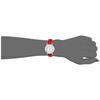Fieldwork Lovely Analog Watch with Silver Leather Strap, GY044-4, Women's, Red