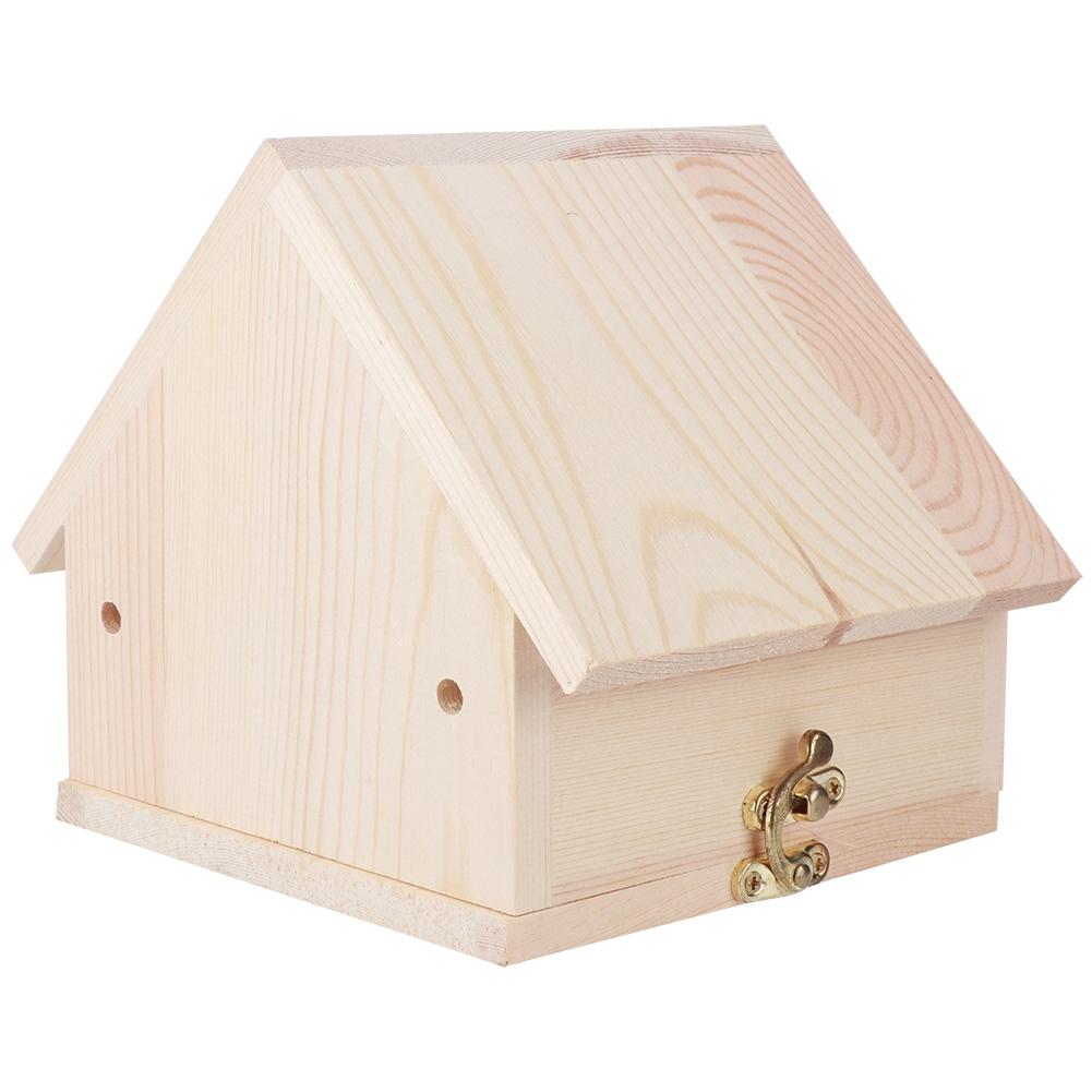 Outdoor Innovative Wooden Bird House Birds Nesting Breeding Cage Ornament Garden Decoration