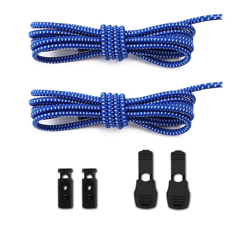 New 1Pair/3Pair Round Elastic Shoelace Unisex Quick-Release Shoelaces No-Tie Laces for Sneakers and Boots Shoe Laces