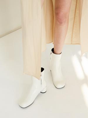 Blanc Sur Blanc Luna Ankle Boots Ivory 5Cm