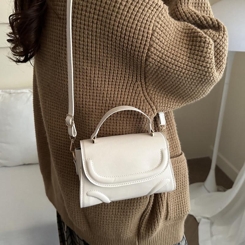 Yogodlns Crossbody Bag PU Leather Solid Color Shoulder Bag for Women Handbag Trendy Satchel Purse for Work Travel