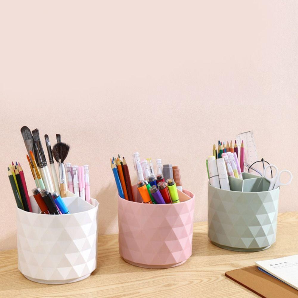 

Dust Proof Desk Pencil Storage Box Large Capacity Makeup Brush Organizer Pencil