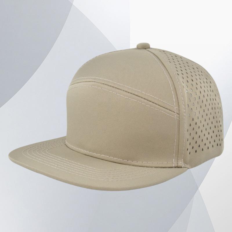 Baseball cap print embroidery hip hop flat brim laser mesh breathable sports cap