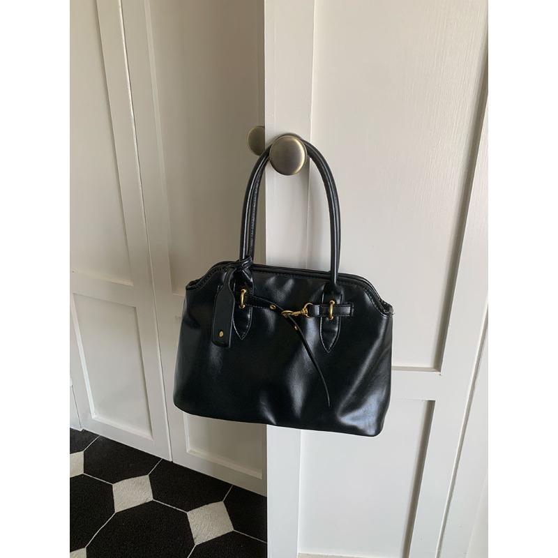 Retro Lazy Briefcase Bag Women's Large-capacity Texture Versatile Simple Niche Design Portable Shoulder Tote Bag