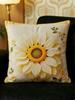 Retro Sunflower Pillowcase Luxury Sofa Cushion Atmosphere Decorative Pillow Cover For Homestay Bedhead Customizable Washable