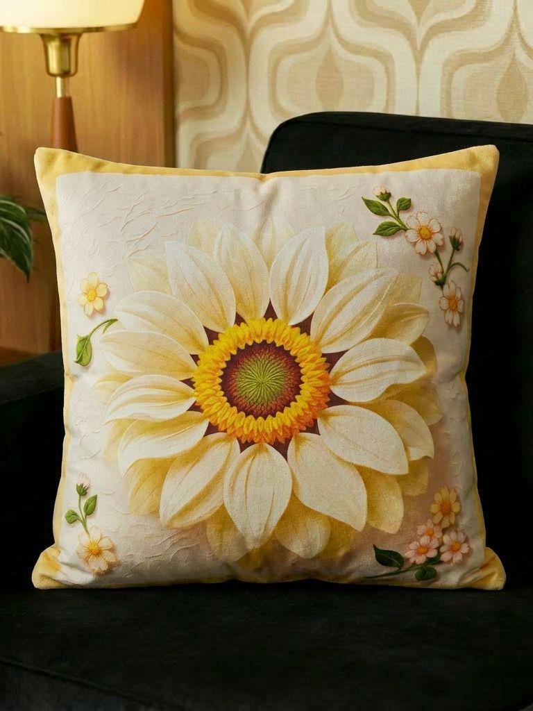 Retro Sunflower Pillowcase Luxury Sofa Cushion Atmosphere Decorative Pillow Cover For Homestay Bedhead Customizable Washable