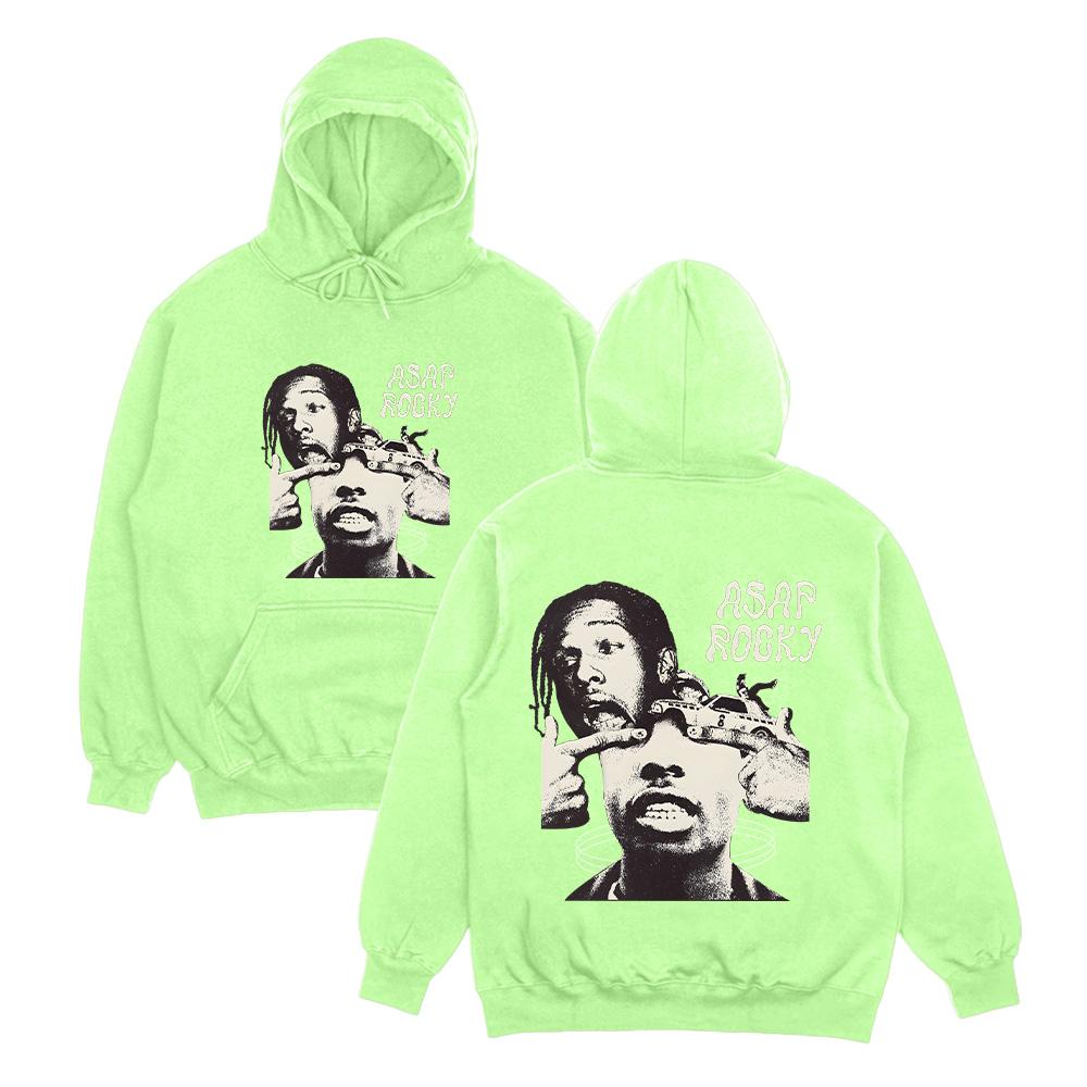 

Худі A$AP Rocky Реп Музика Светри ASAP Rocky Нарешті Альбом Asap Вуличний одяг Y2K Apper Ретро Унісекс Одяг XS світло-зелений колір